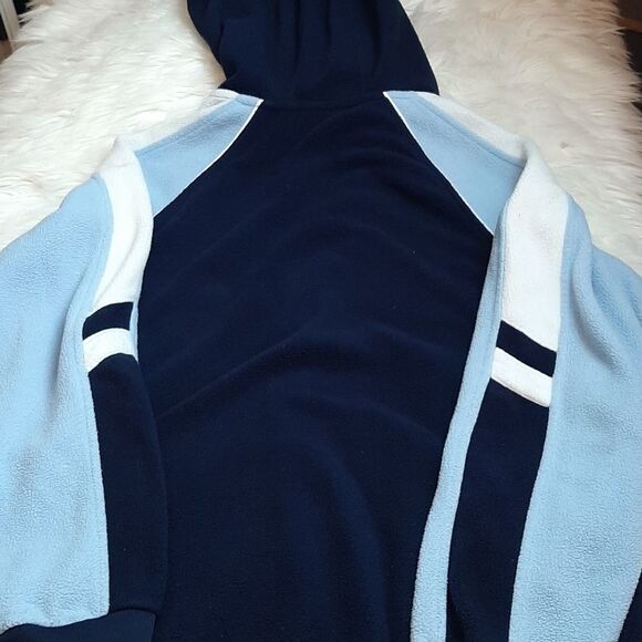 ATHLETIC TECH‎  SweatShirt Hoodies  Blue White Fleece Active L - Picture 5 of 7